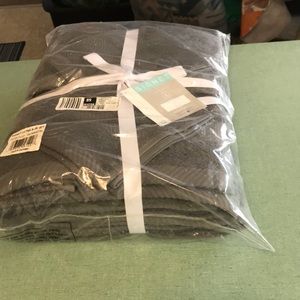 6 piece towel set in slate gray